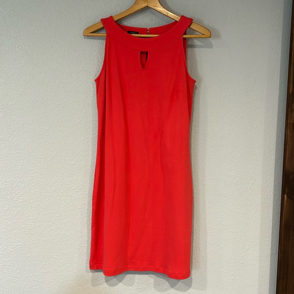 Talbots 100% cotton sleeveless salmon dress -Small petite